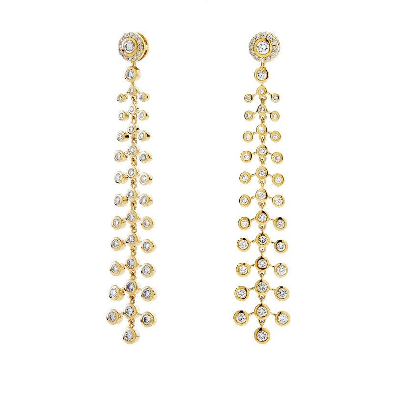 Rose Gold Chandelier Earrings - Synajewels - Medium