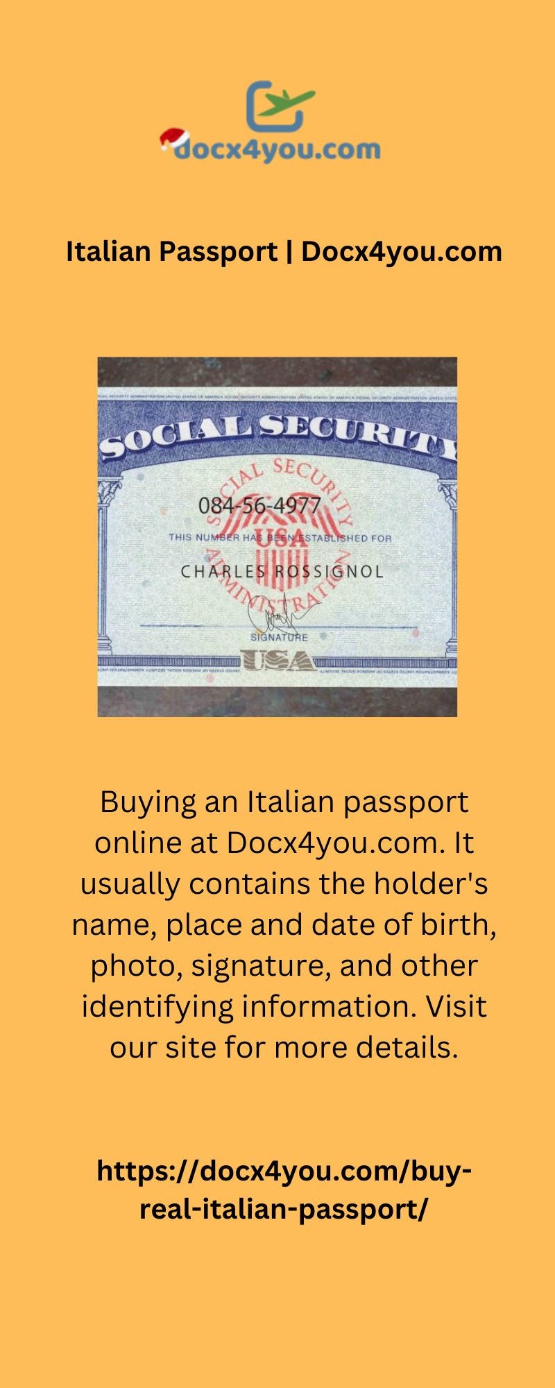 Italian Passport | Docx4you.com - Docxyou - Medium