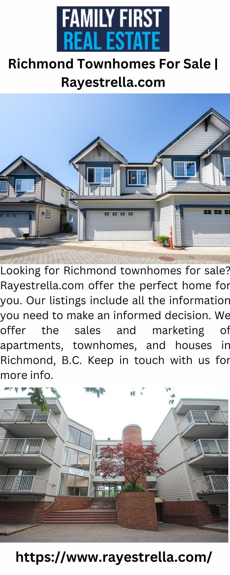 Richmond Townhomes For Sale Family First Real