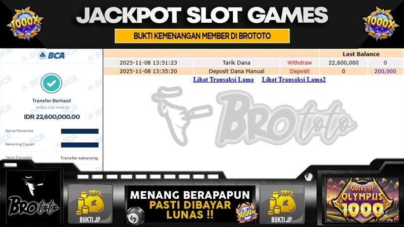 BUKTI KEMENANGAN GATES OF OLYMPUS 1000 SITUS BROTOTO