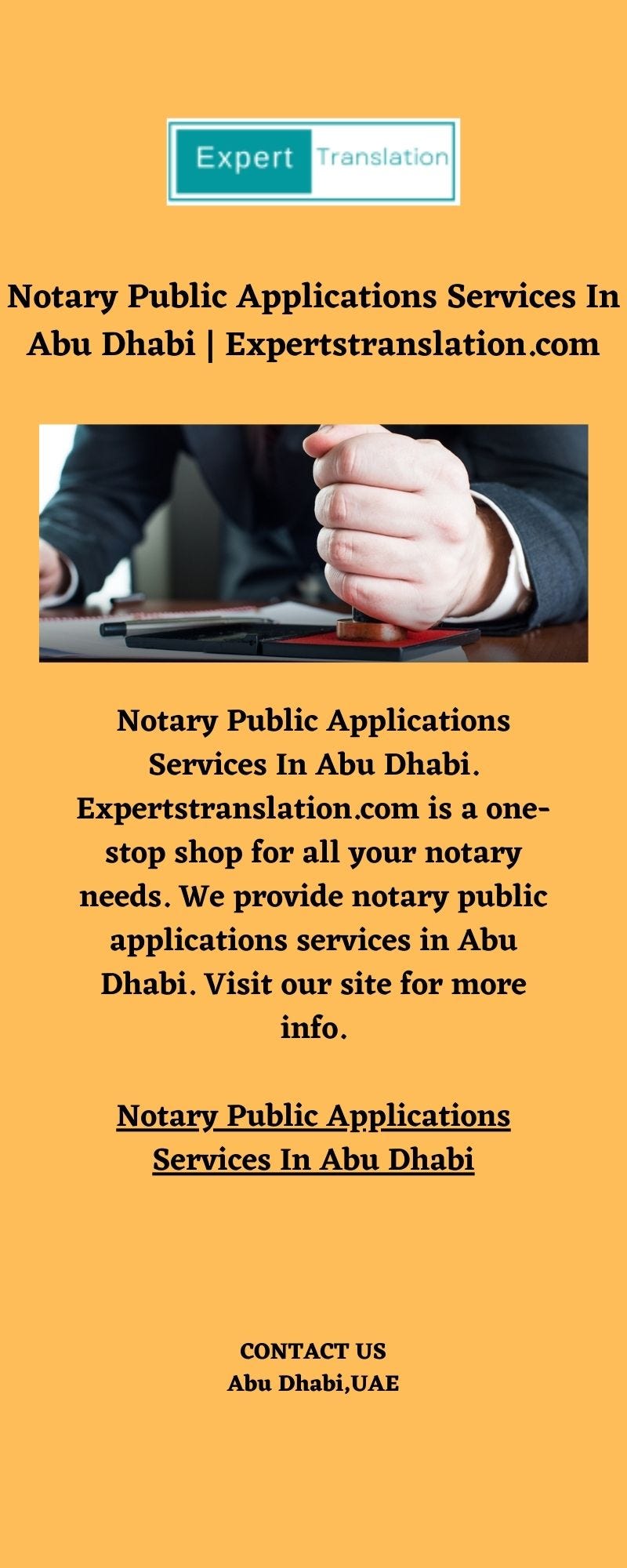 Notary Public Applications Services In Abu Dhabi Expertstranslation