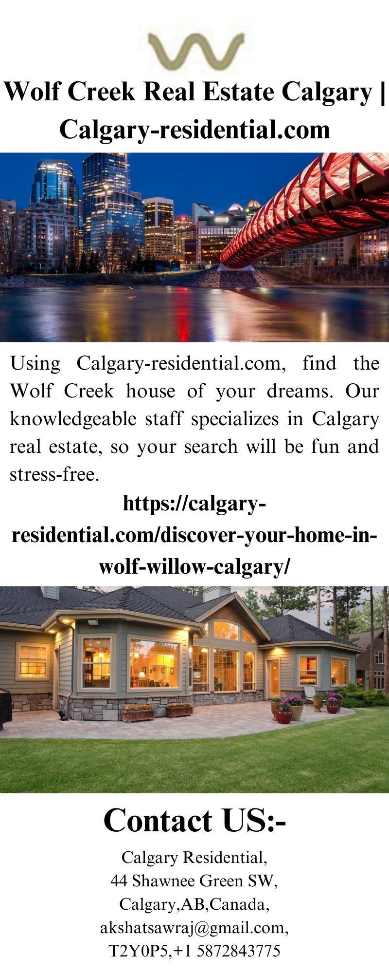 Wolf Creek Real Estate Calgary