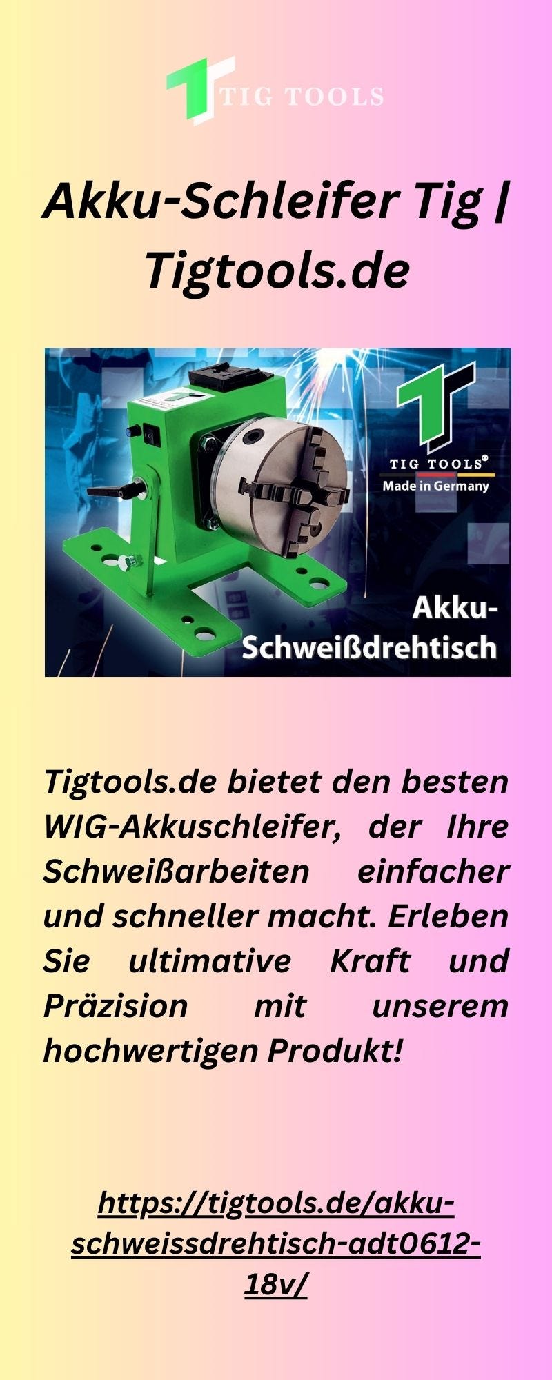 Akku-Schleifer Tig | Tigtools.de - Tig Tools - Medium