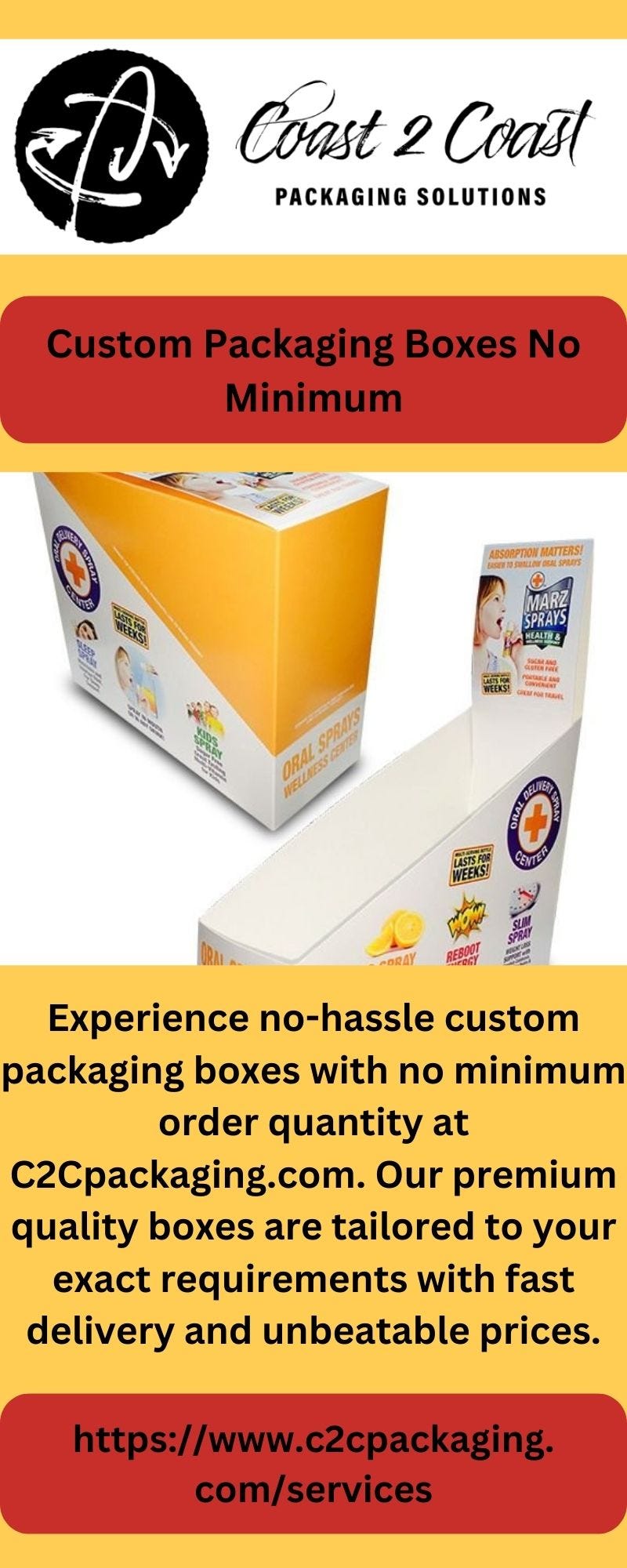 Custom Packaging Boxes No Minimum C2C Packaging