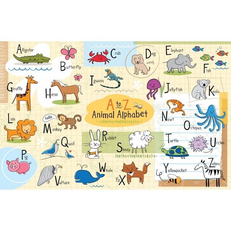 English Alphabet Educational Placemat For Kids Llmarketing Medium