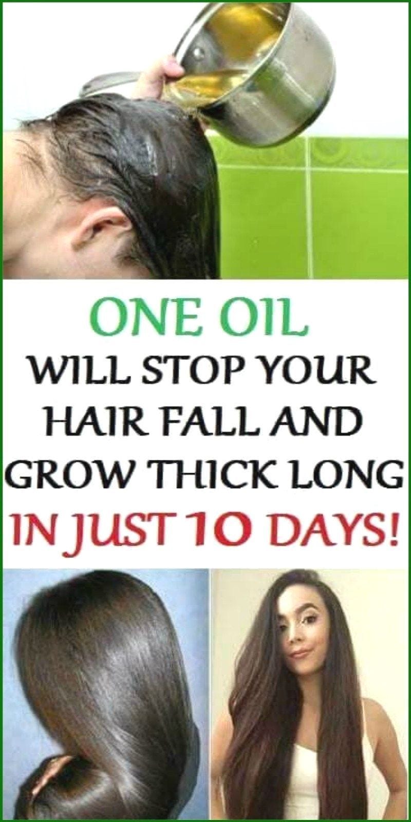 One Oil that Will Stop Your Hair Fall and Grow Thick Long Hair in Just ...