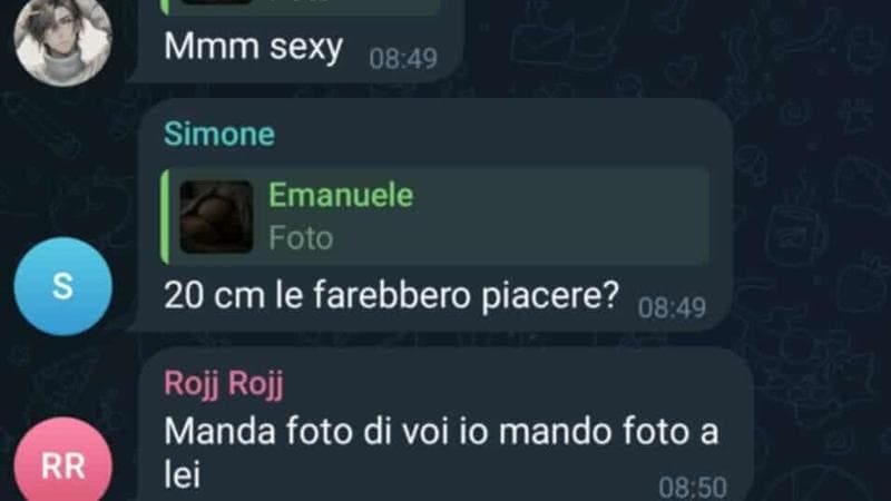 Men in the group talked about sharing photos and made graphic comments about women’s bodies in Italian — Image courtesy of La Stampa