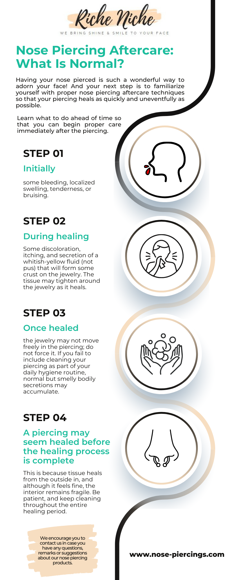 Nose Piercing Aftercare What Is Normal? Riche Niche Group Sdn. Bhd