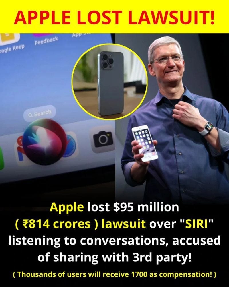 In the Age of Privacy, Even Giants Stumble: Apple’s $95M Siri Lawsuit ...