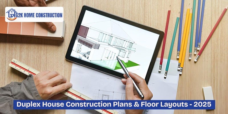 Duplex House Construction Plans & Floor Layouts