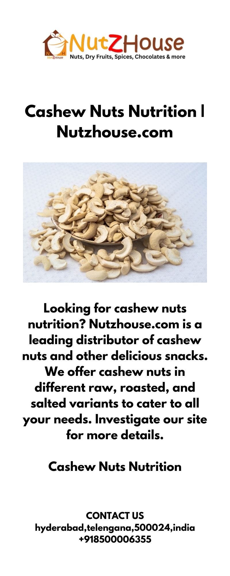 Cashew Nuts NutritionCashew Nuts Nutrition | Nutzhouse.com - Nutzhouse