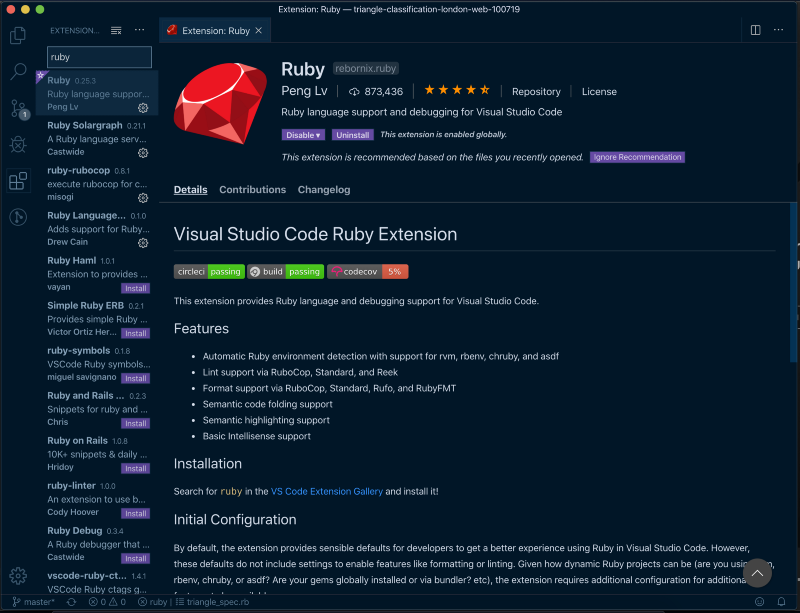 The Best VS Code Extensions for Anyone Working in Ruby, by Peter Ayeni