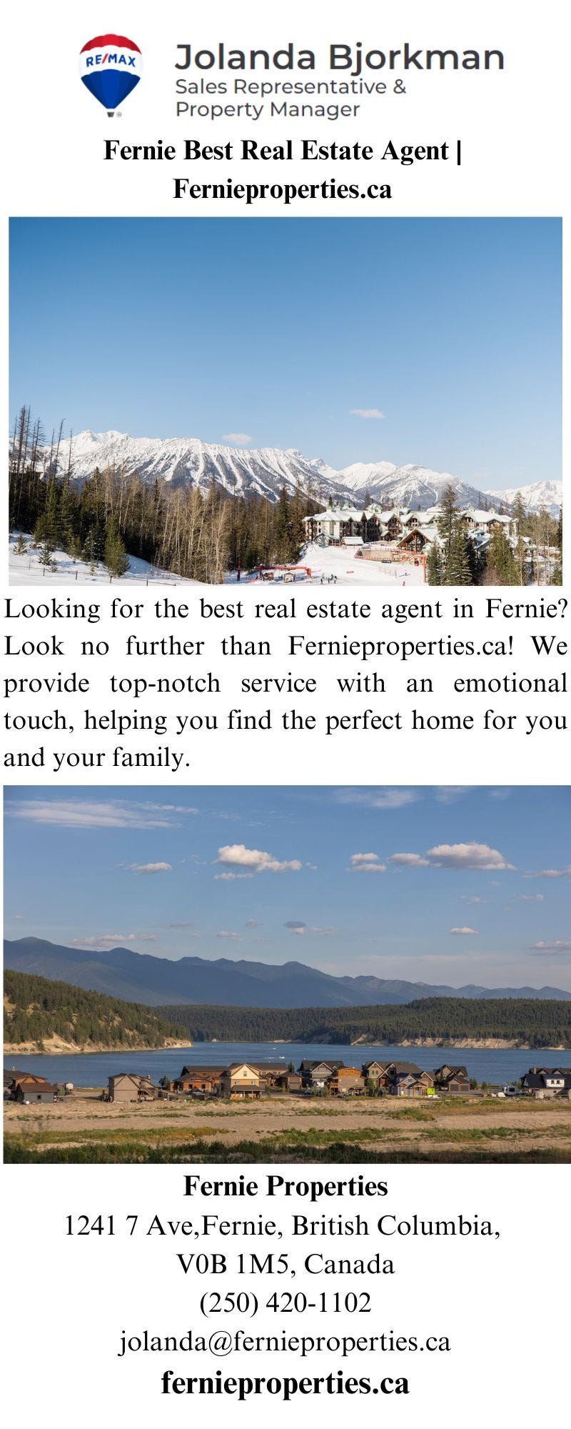Fernie Best Real Estate Agent Fernieproperties.ca Fernieproperties
