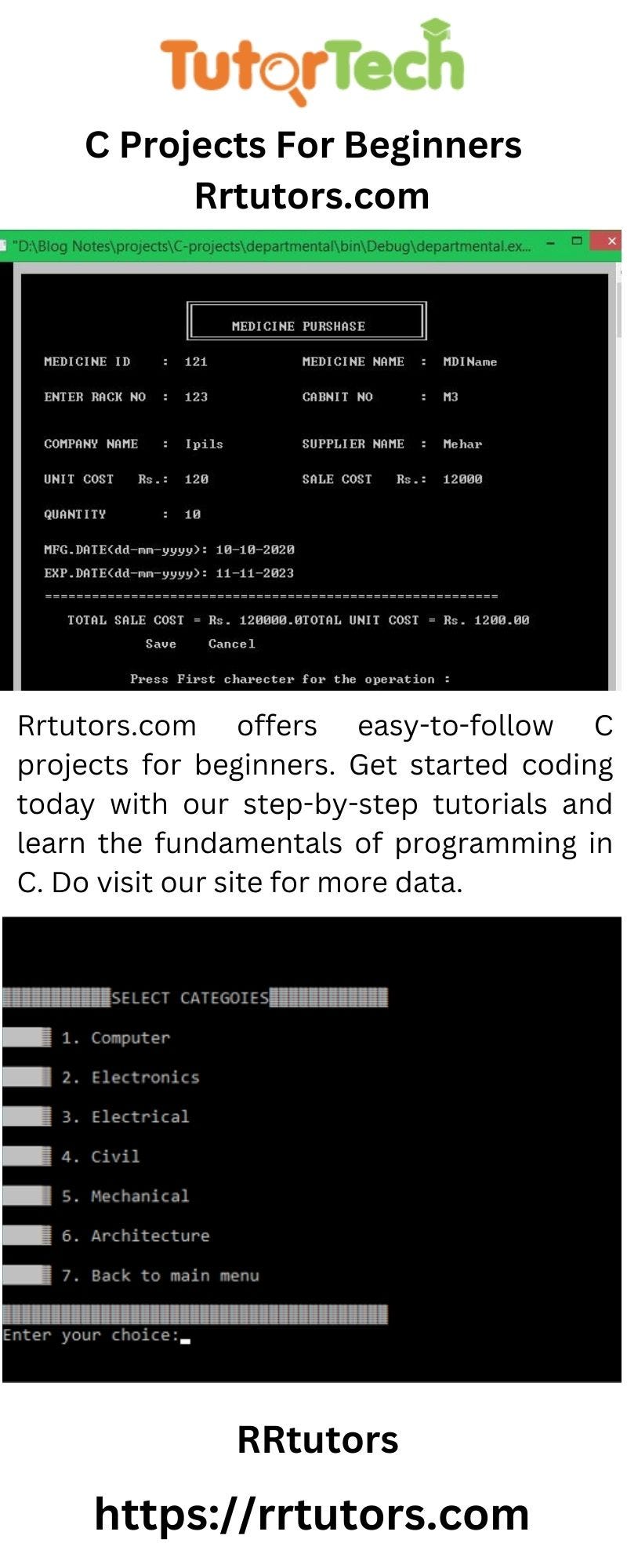 C projects for beginners rrtutors rrtutors medium