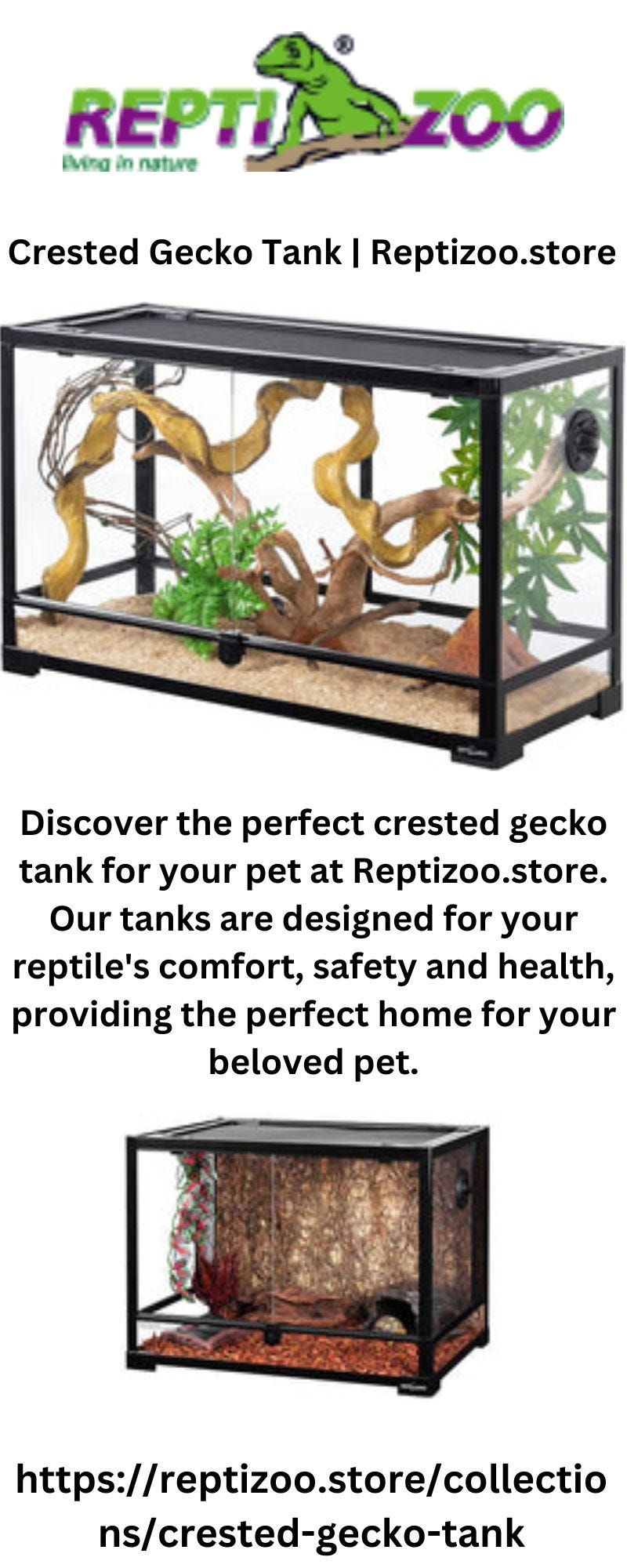 Crested Gecko Tank Reptizoo.store Reptizoo Medium