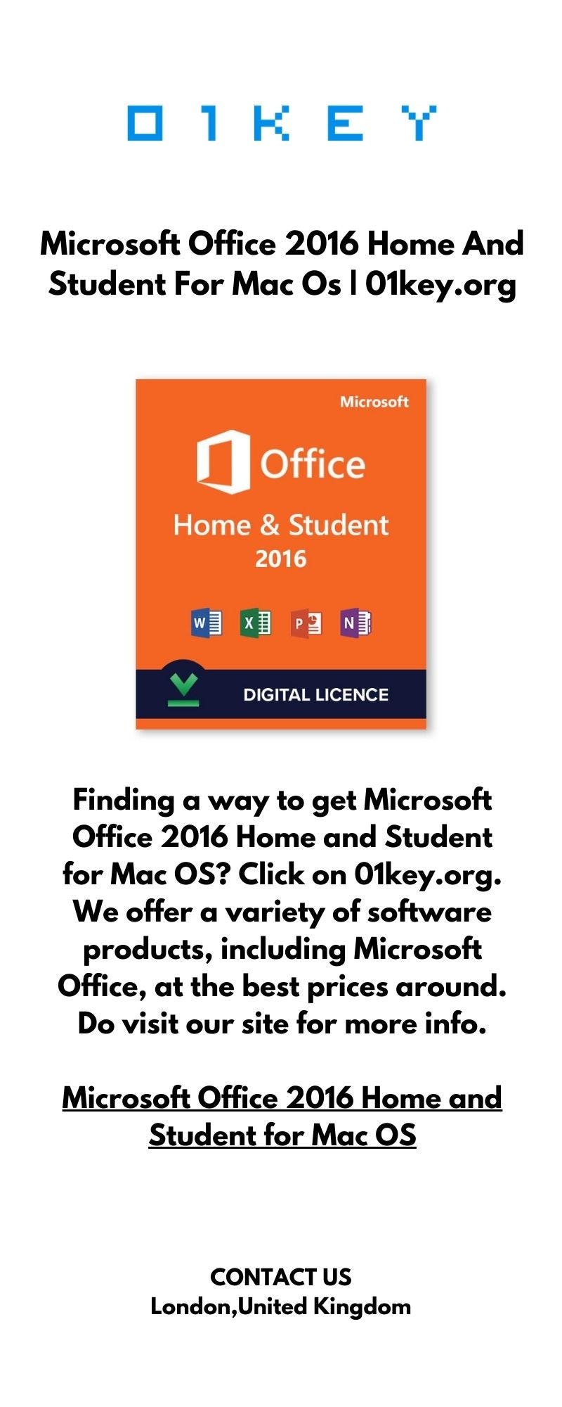 Microsoft Office 2016 Home And Student For Mac Os 01key Medium