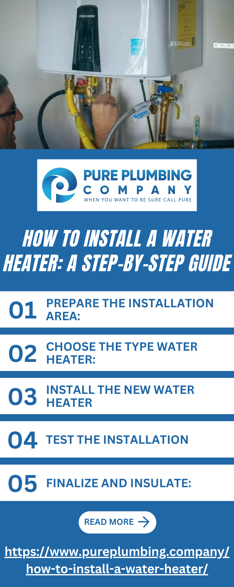 How to Install a Water Heater A StepbyStep Guide Pure Plumbing