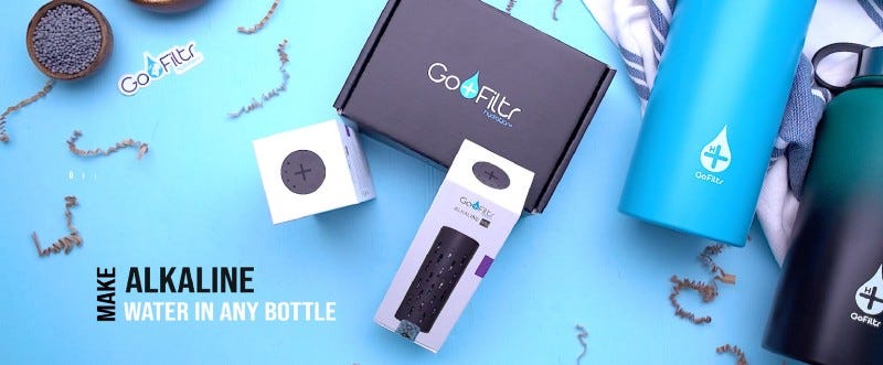 GOFILTR 9.5 pH Alkaline Water Infusers For Bottles & Pitchers