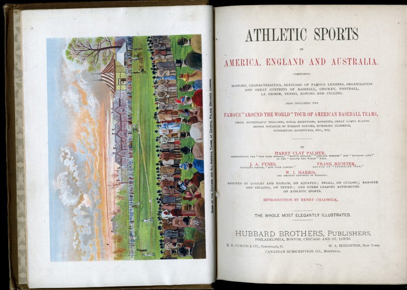 Harry Clay Palmer, Athletic Sports in America, England and Australia, 1889