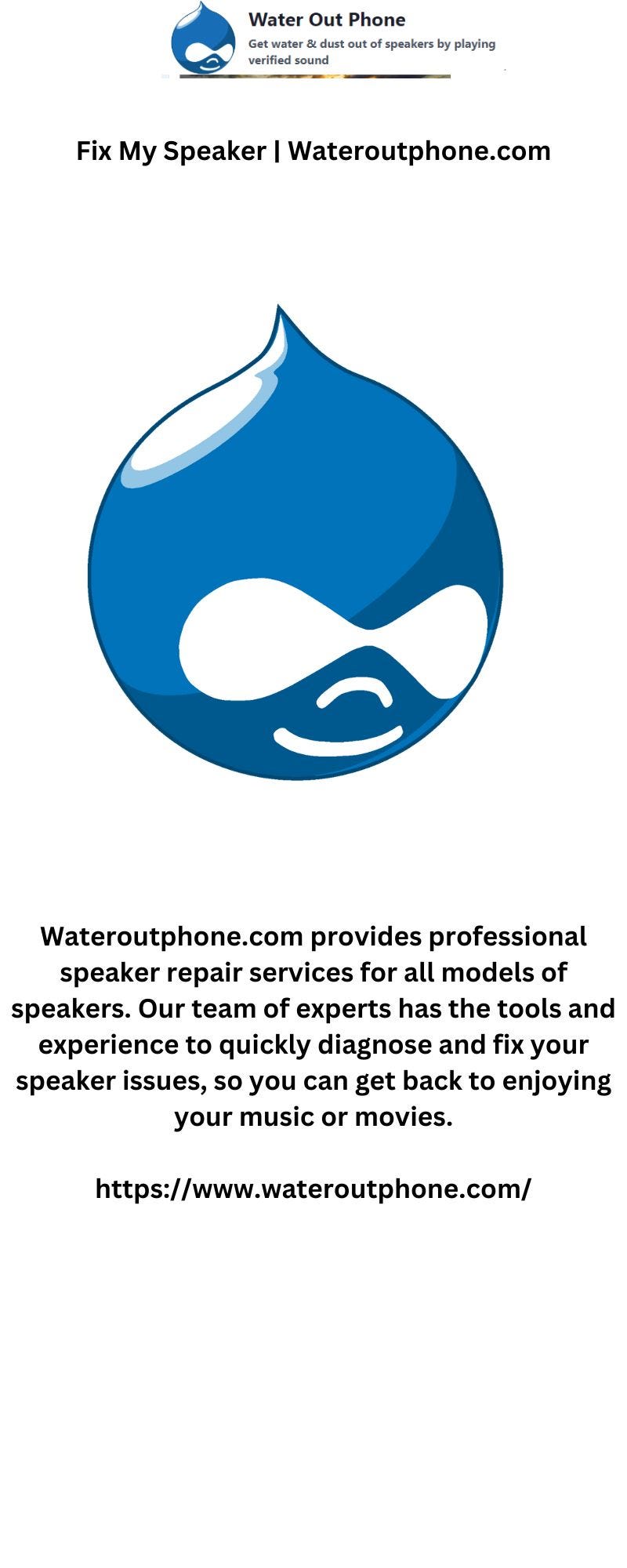 Fix My Speaker Wateroutphone Medium