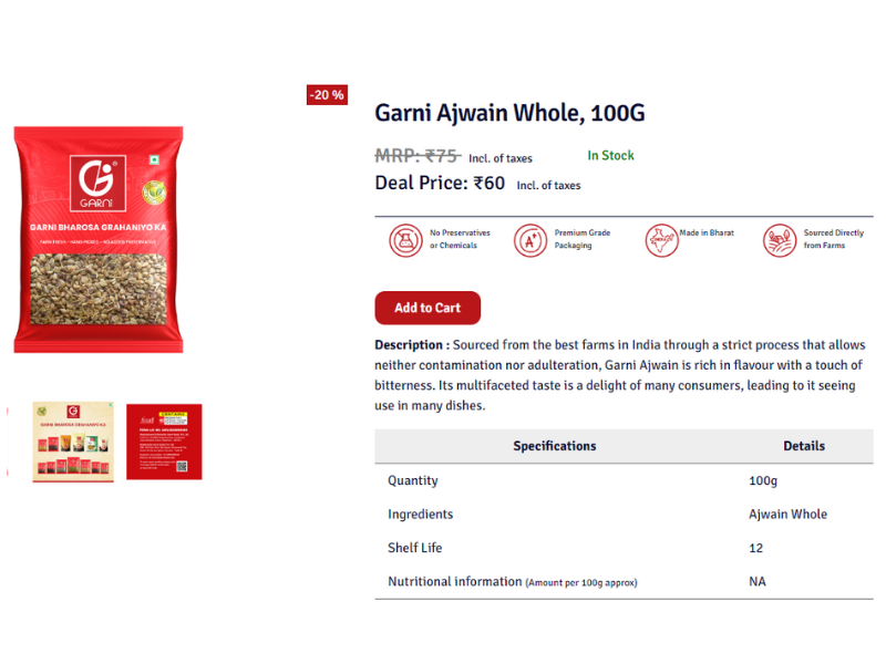 Benefits of Whole Ajwain and Where to Buy it Online — Garni Foods by