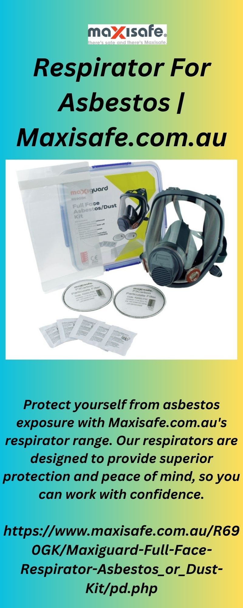 Respirator For Asbestos Maxisafe Medium