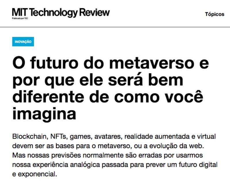 O futuro do metaverso e por que ele será bem diferente de como você imagina  - MIT Technology Review