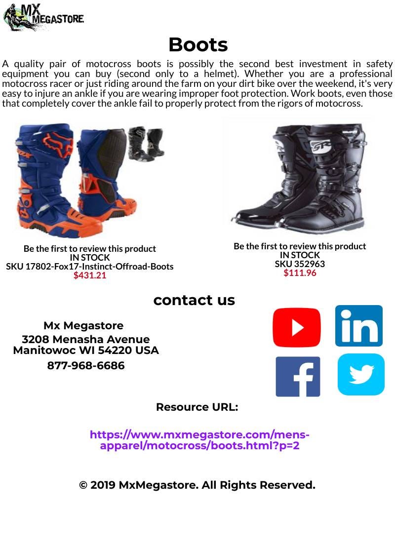 mx boots for sale