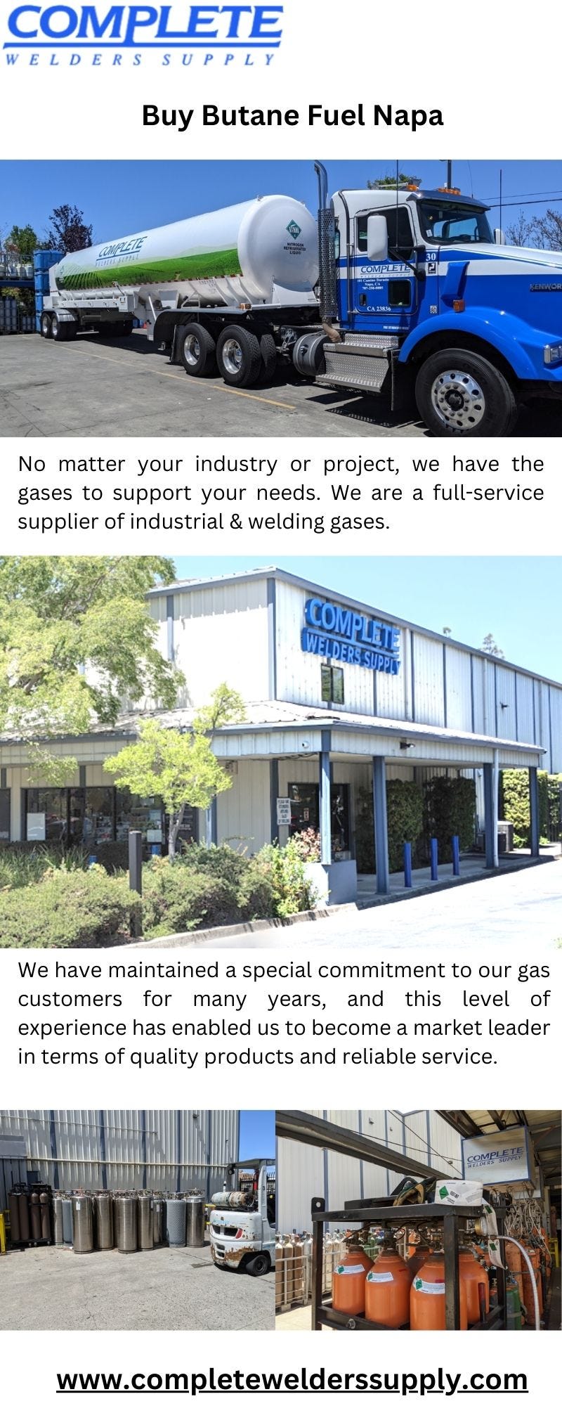 Buy Butane Fuel Napa — Complete Welders Supply CompletewelderSupply