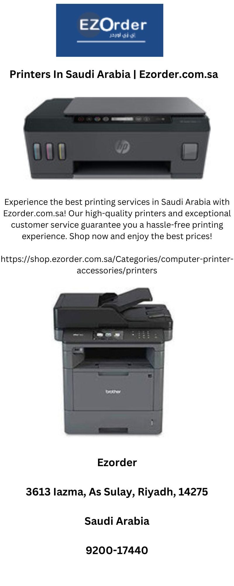 Printers In Saudi Arabia | Ezorder.com.sa - Ezorder - Medium