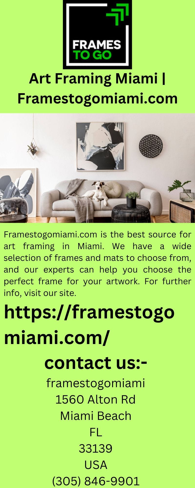 Art Framing Miami Zanegreen Medium