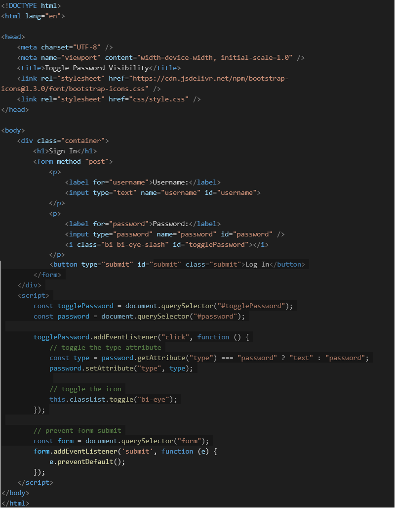 Javascript Mini Project. Password Visibility | by Moch Ilham lutfi | Medium