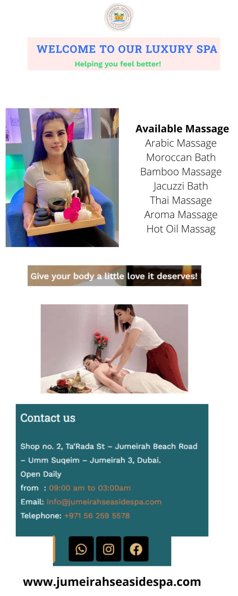 Massage Center In Dubai Jumeriahseasidespa