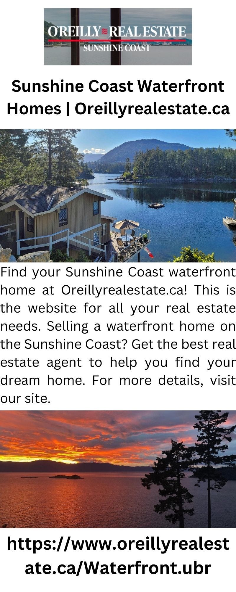 Sunshine Coast Waterfront Homes Oreillyrealestate.ca O reilly Real