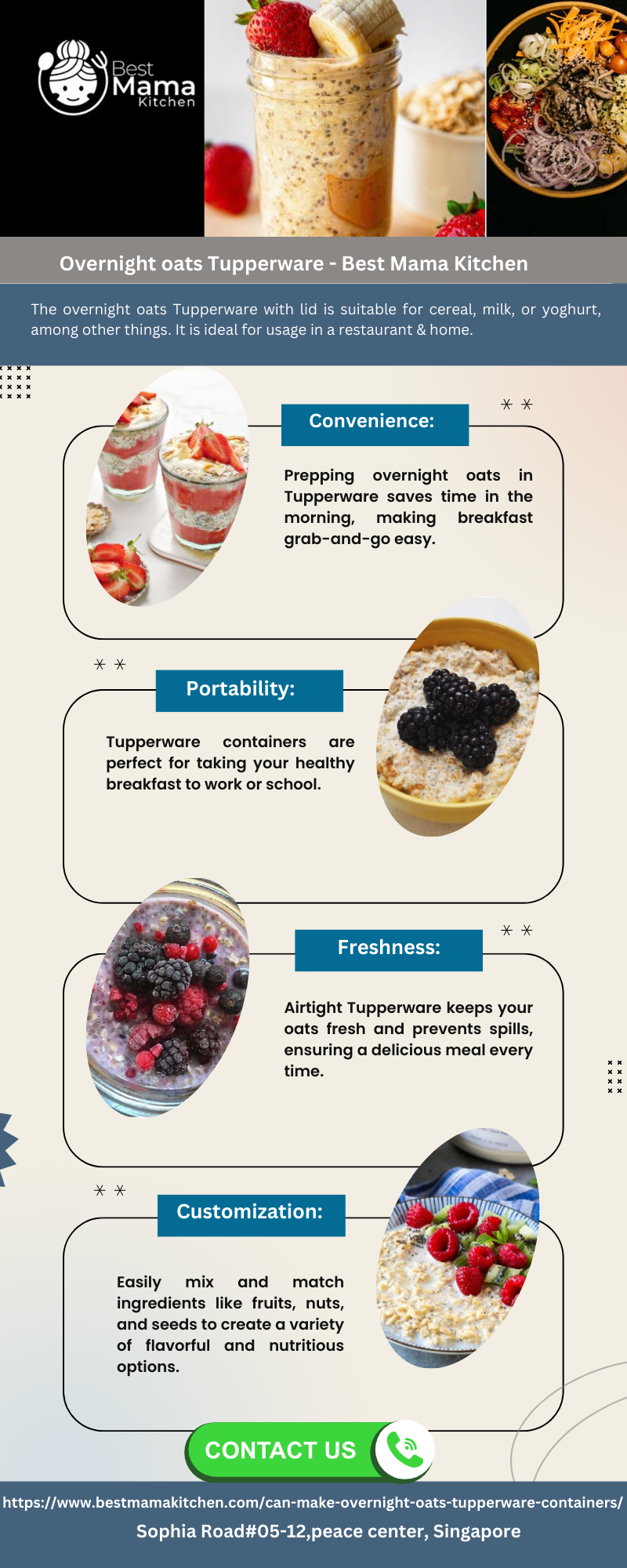 Overnight oats Tupperware — Best Mama Kitchen Best Mama Kitchen Medium