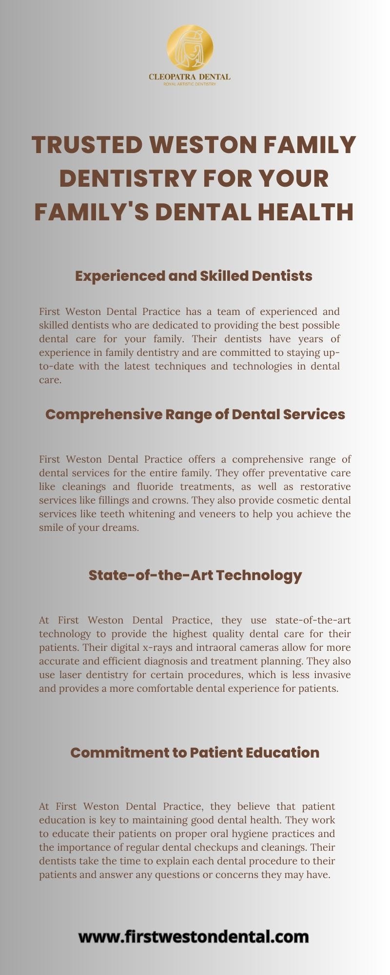 Trusted Weston Family Dentistry for Your Family’s Dental Health