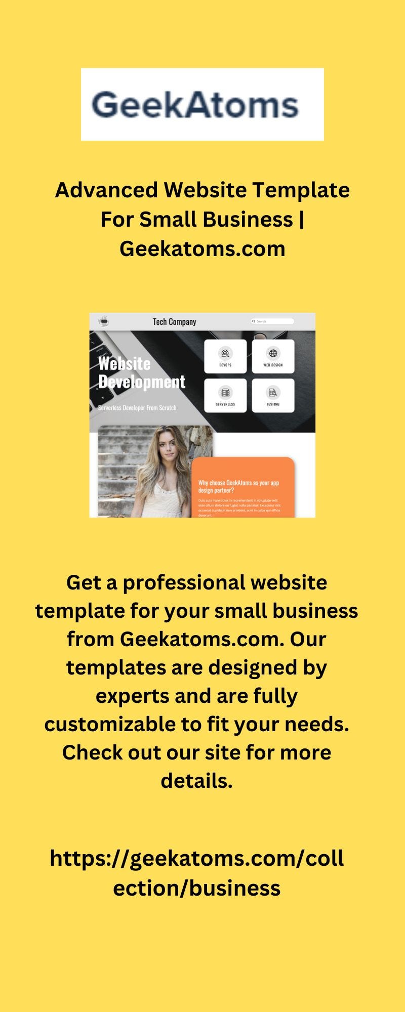 Advanced Website Template For Small Business Geekatoms Geek 