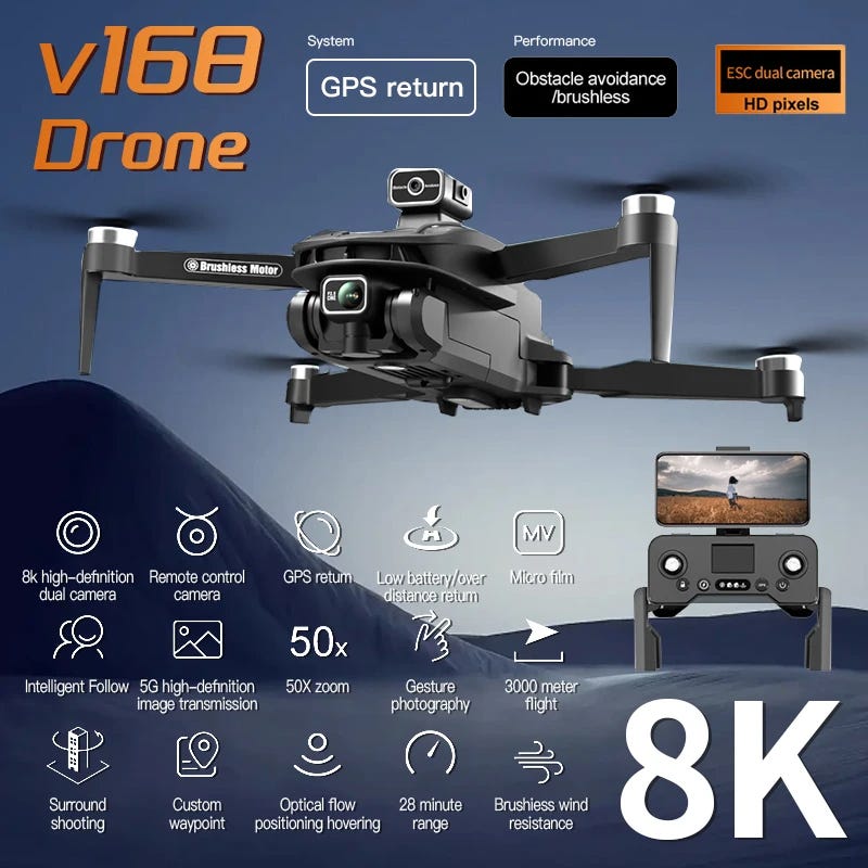 Compare Xiaomi V168 and P11 Pro Max Top 8K Drones for Professional