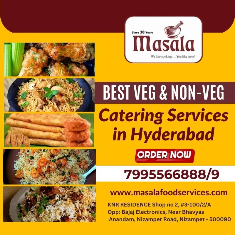Masala Caterers — Best Catering Services in Hyderabad Radha Kumari