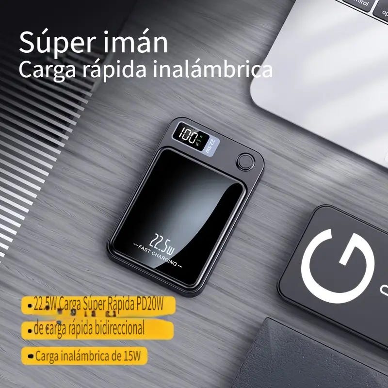 ¡Adiós a la batería baja con este nuevo power bank magnético!