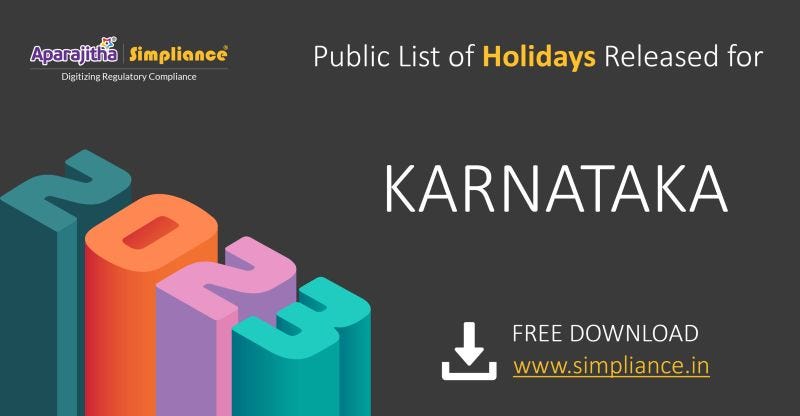 List of National and Regional Holidays of Karnataka in 2023 — Karnataka Holiday List 2023 - Puja 