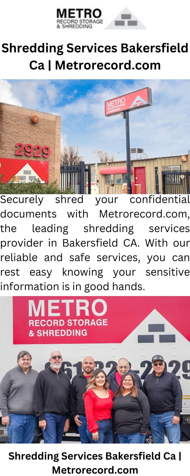 Shredding Services Bakersfield Ca Metro Record