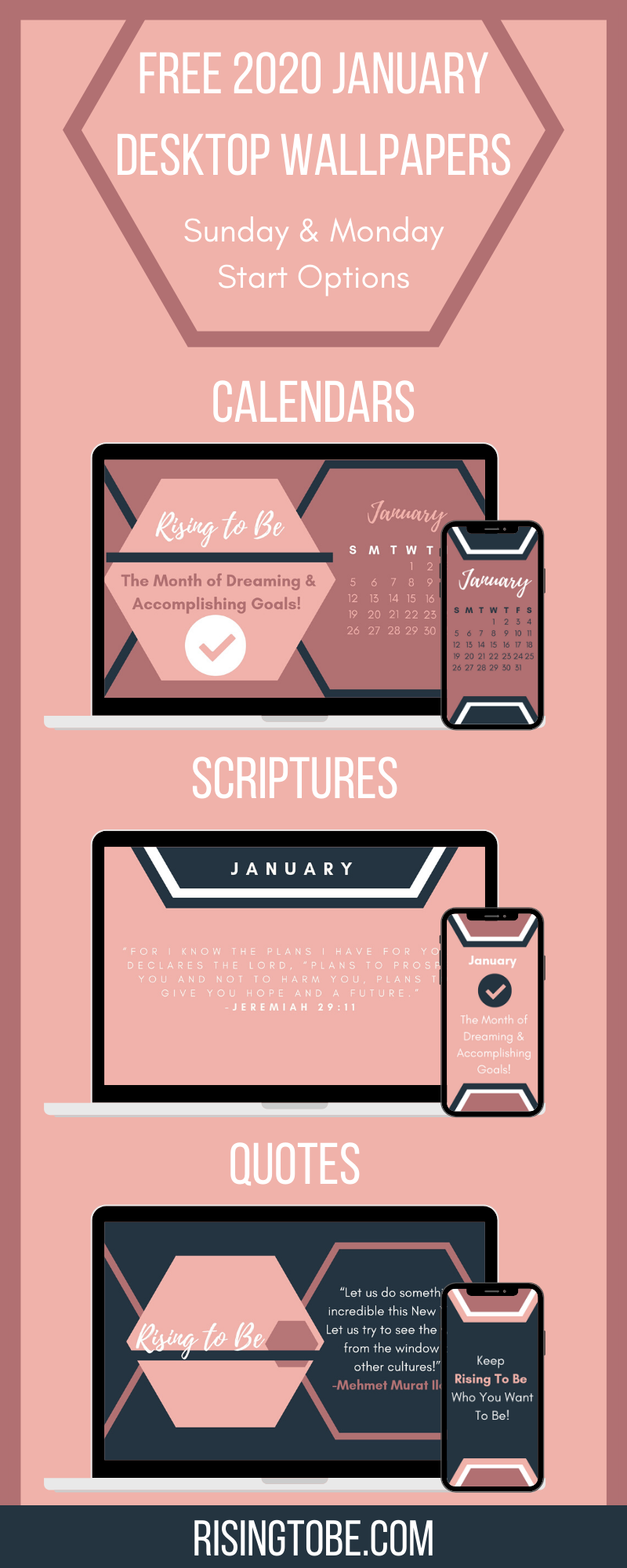 FREE Download: January 2020 Motivational Desktop Wallpapers | by Christina  B. Rising | Rising To Be | Medium