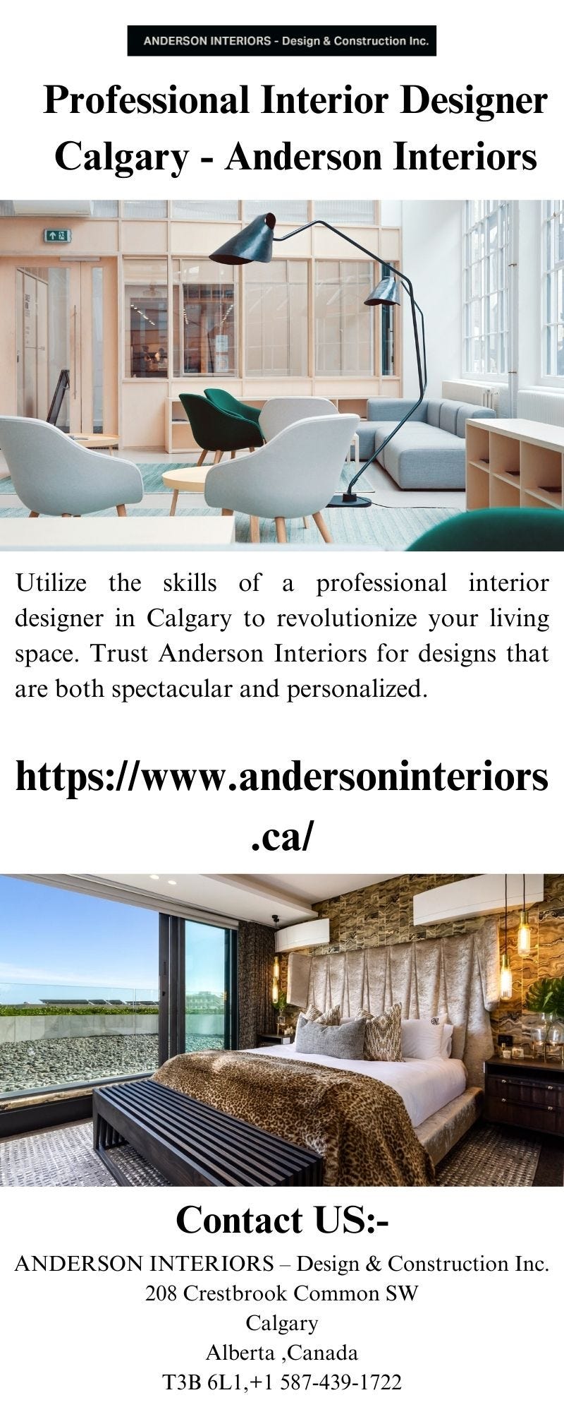 Professional Interior Designer Calgary — Anderson Interiors
