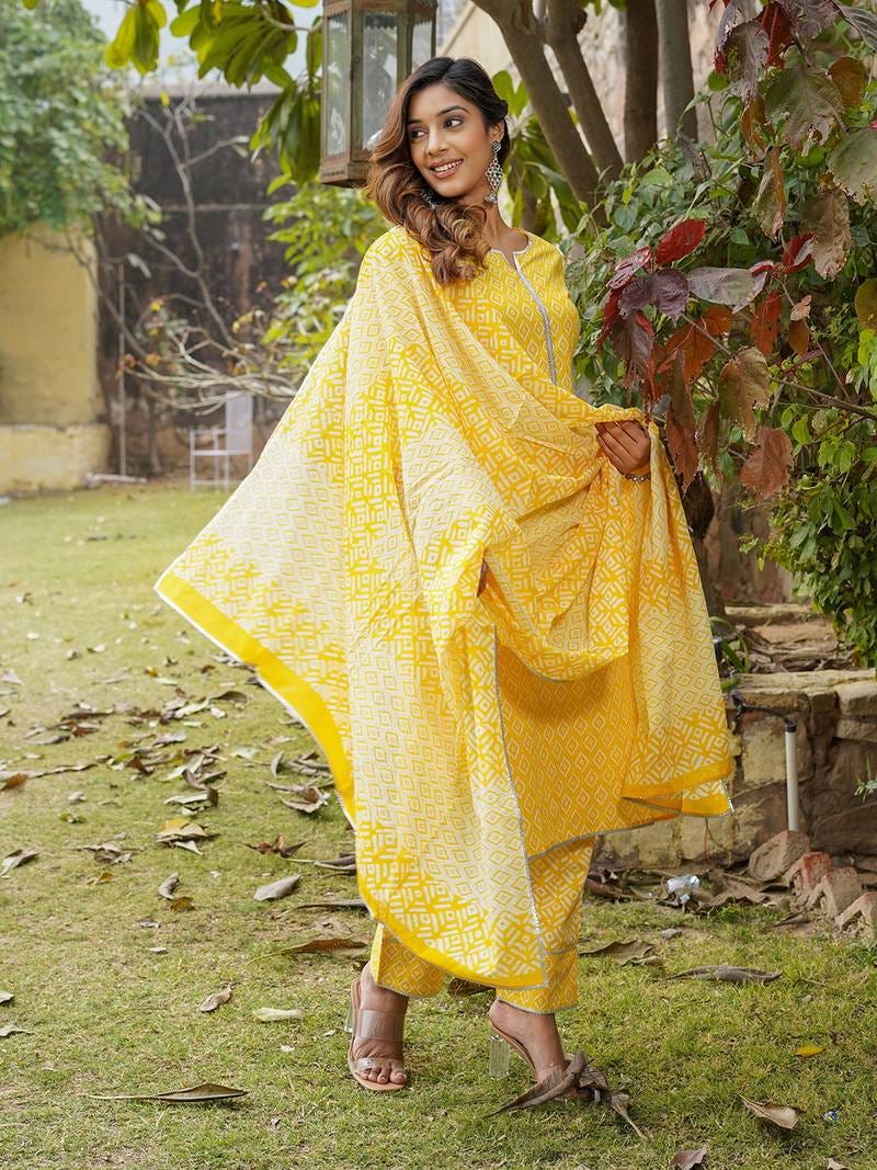 Shine Bright in Elegant Yellow Kurti Designs!, by Kiran Shah
