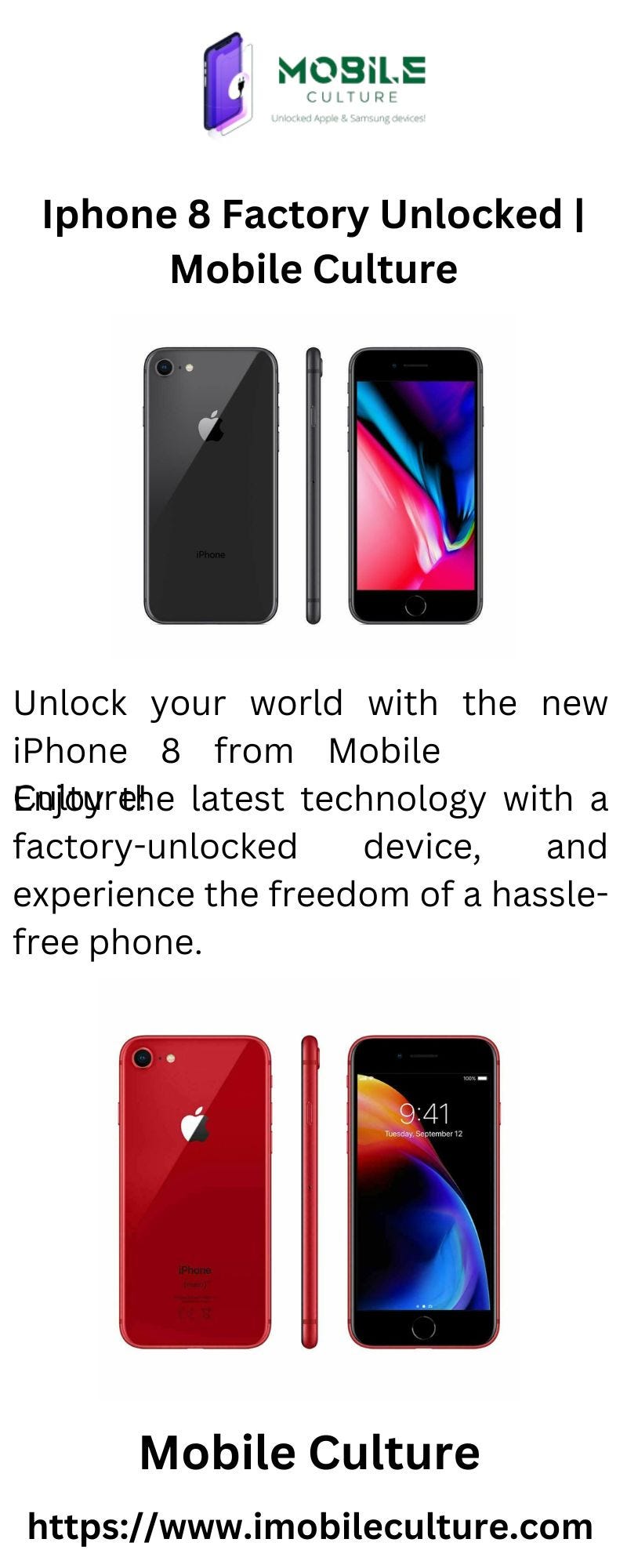 Iphone 8 Factory Unlocked Mobile Culture - Mobileculture - Medium