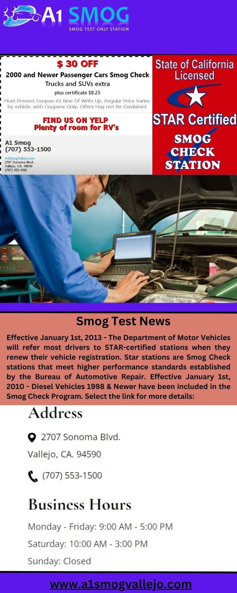 A1 SMOG — Smog Coupons Vallejo CA - Asmogstar - Medium