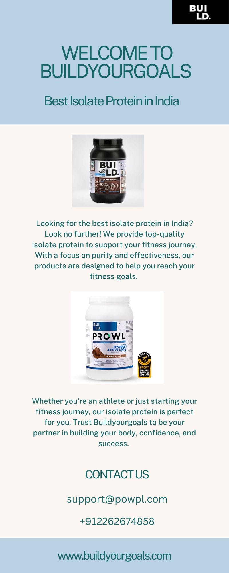 Best Isolate Protein in India with Buildyourgoals - Buildyourgoals - Medium