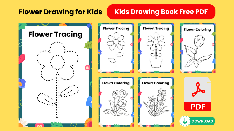 Flower Drawing for Kids. Unlock the joy of artistic exploration
