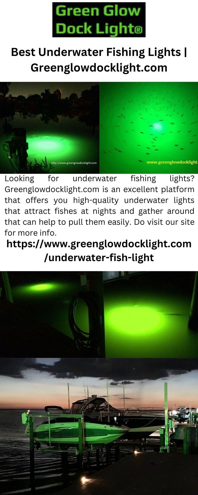 Best Underwater Fishing Lights  Greenglowdocklight.com - Green Glow Dock  Light LLC - Medium